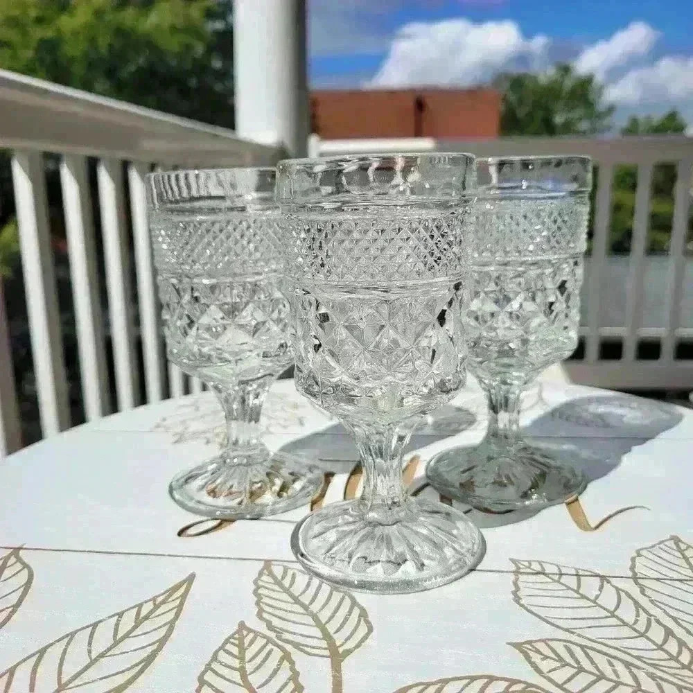 Vintage Set of 3 Wexford Anchor Pressed Glass from 1967 to 1998 Like New - Picture 9 of 16
